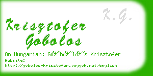 krisztofer gobolos business card